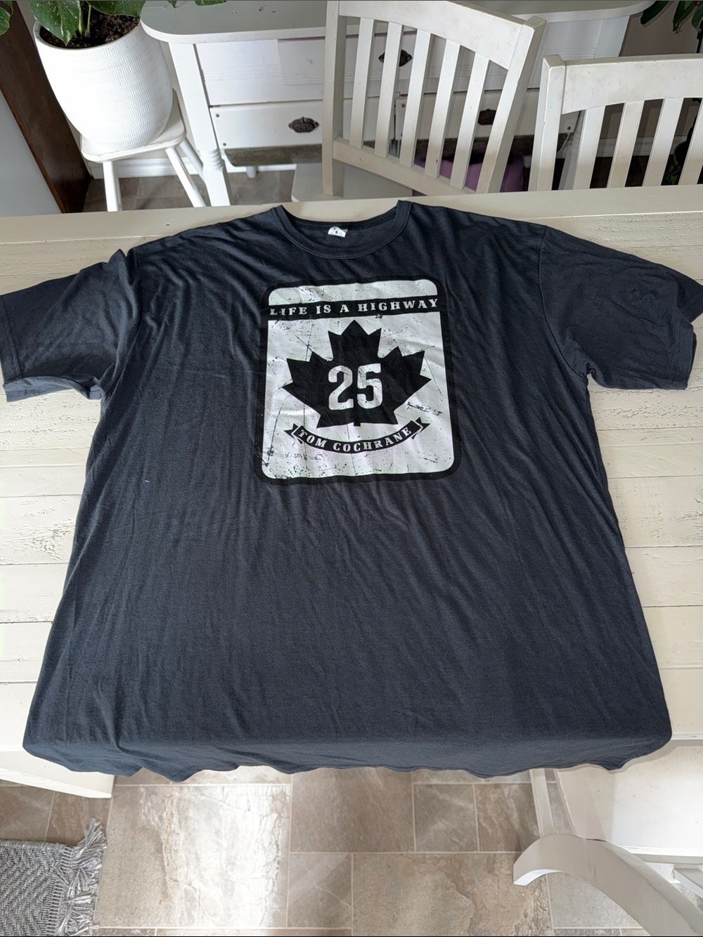 Life Is a Highway 25 Graphic Tee - Jericho bamboo Black XXL NWOT